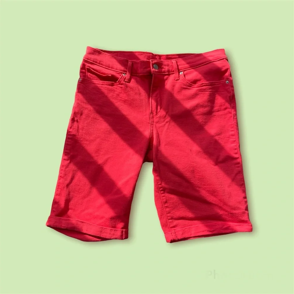 Long Red Levi’s Shorts - Picture 1 of 6